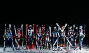 Zdjęcie przedstawia zawodników narciarstwa alpejskiego SMS Zakopane
