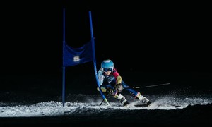 Zdjęcie przedstawia zawodników narciarstwa alpejskiego SMS Zakopane